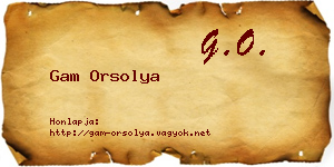 Gam Orsolya névjegykártya